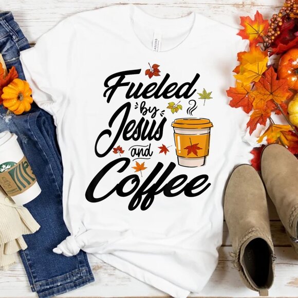 Gildan Other - Fueled by Coffee and Jesus Thanksgiving Day T-Shirt